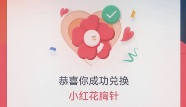 腾讯公益小红花胸针怎么兑换