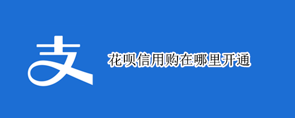 支付宝花呗信用购怎么开通