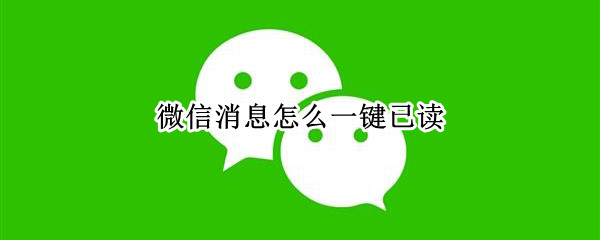 微信消息怎么一键已读