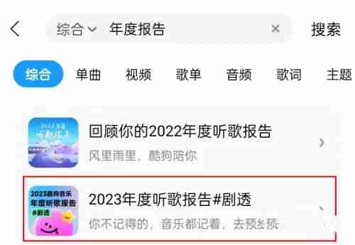 酷狗概念版怎么看年度报告