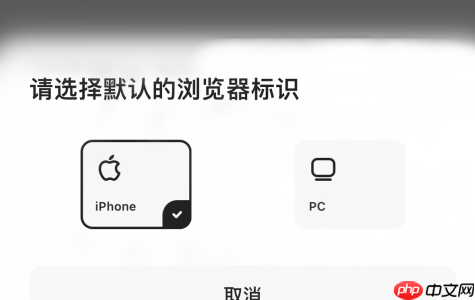 夸克浏览器标识如何修改