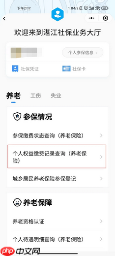 粤省事社保怎么查询缴费记录 粤省事查询社保缴费记录教程