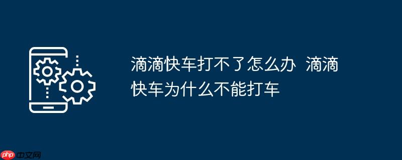 滴滴快车打不了怎么办  滴滴快车为什么不能打车