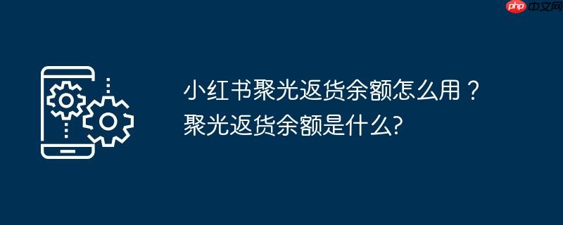 小红书聚光返货余额怎么用？聚光返货余额是什么?