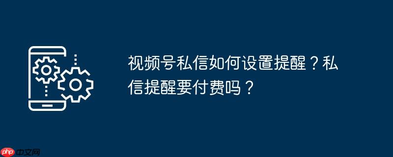 视频号私信如何设置提醒？私信提醒要付费吗？
