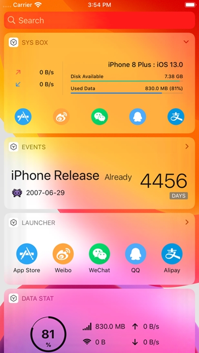 sysbox通知栏小组件